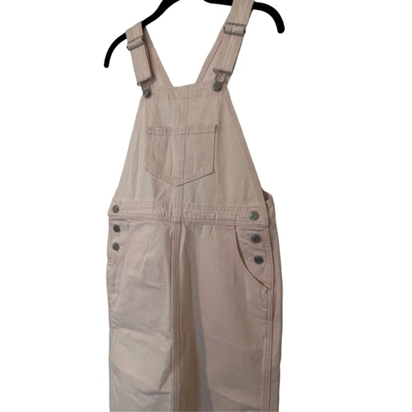 Free People Levi's Hendrix Denim Dusty Pink Skirtall Overall Size S - Picture 2 of 4